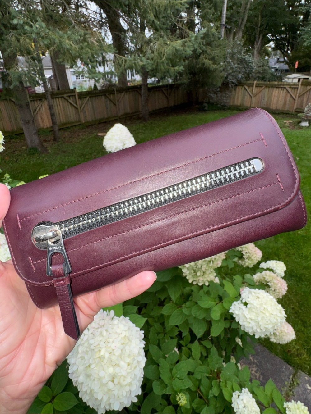 Rudsak Deep Burgundy/Oxblood Smooth Leather Long Wallet, Like New
